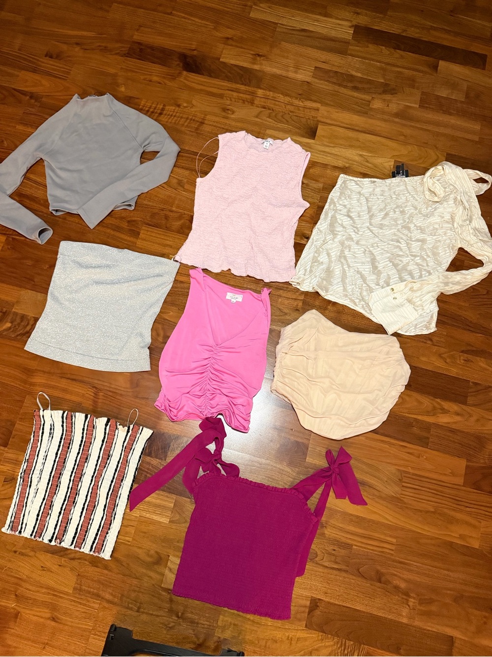 Assorted Women's crop tops and blouses